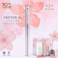 PARKER Sakura Collection Fountain Pen Gift Set Pink Stainless Steel Handle Premium For Various Special Occasions