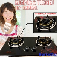 Kompor gas 2 Tungku Api Tanam HC - Kompor Tanam Kaca HC - Kompor HC - Kompor 2 Tungku Api Murah