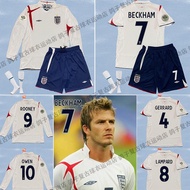 football jersey world cup jersey England 2006 vintage jersey No.7 Beckham Rooney home 2006 World Cup
