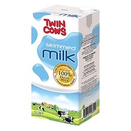 Twin Cow UHT Skimmed Milk, 1L [France]