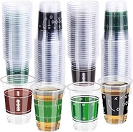 AMDBHC 120 Pcs Football Party Cups in Bulk, 16 Oz Disposable Plastic Football Cups in 4 Patterns Rel