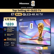 [Top Seller] Hisense REAL Hi-QLED 4K AI TV E7Q 65 inch | Quantum Dot | AI Eye Care | Dolby Atmos