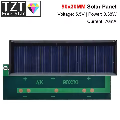 1PCS Solar Panel DIY Photovoltaic Solar Torch Cell Charger Lamp Light Sun Power Solar Charger 90*30m