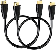 MOSIMLI Short HDMI Cable 1 ft, 2-Pack 4K UHD HDMI Cables Male to Male Adapter for ARC &amp; CL3 Rated | for Laptop, Monitor, PS5, PS4, Xbox One, Fire TV, &amp; More…