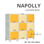 LOCKER BOX NAPOLLY LEMARI PLASTIK TRIPLE FLIP / MEJA TV PLASTIK SERBAGUNA