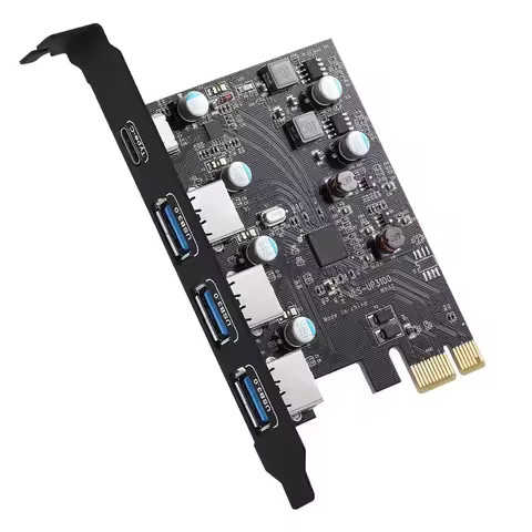 Stylish-PCI-E To USB 3.0 Card Type C(1) USB A(3 ) Without Additional Power Supply PCI Express Expans
