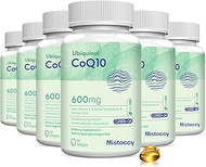 CoQ10 600mg Softgels | High Absorption CoQ10 Ubiquinol Supplement | Reduced Form Enhanced with Vitam