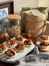 蜂蜜焦糖堅果塔。特色籃子禮盒