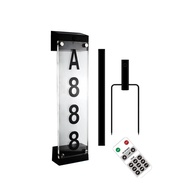 1Set Outdoor Solar House Number Plate Plug-in Door Plate Light Wall Lamp Digital Waterproof Villa Ad
