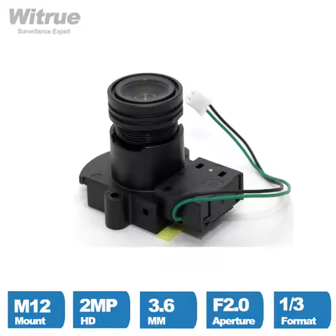 Witrue Cctv Lens 3.6mm 2 Mega Pixel M12 Mount 1/3" Formate F2.0 Aperture 90 Degree with IR Cut for S