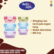 Baby Safe FC002 FC003 Food Container 60 ml 150 ml - MPASI Baby Food Container