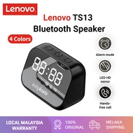Lenovo TS13 Portable Bluetooth Speaker LED HD Mirror Alarm Clock  Multifunction Speaker Subwoofer diaphragm HD Handsfree Call Wireless Speaker
