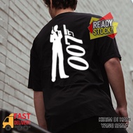 007 James Bond Tshirt Casual 100% Cotton