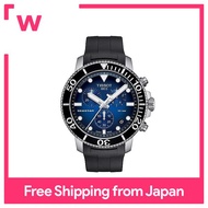 นาฬิกาผู้ชาย TISSOT Sea Star 1000โครโนกราฟหน้าปัดสีน้ำเงินพร้อม T1204171704100สายรัดยาง []