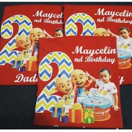 New kaos couple keluarga upin dan ipin kaos custom ultah pakai foto / birthday / ultah / kaos anak l