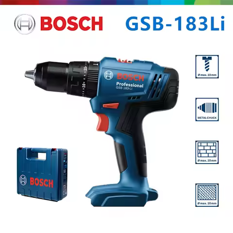 BOSCH GSB183 Li Brushless Electric Drill 18V Household Driver Impact Drill Cordless Screwdriver Orig