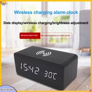 {uStuttg}  Led Digital Alarm Clock with Snooze Function Adjustable Volume Digital Clock with Wireless Charging Wireless Rechargeable Led Digital Alarm Clock with Adjustable Volume