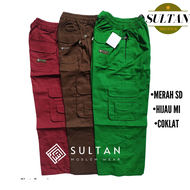 Celana Sirwal Cargo Anak Laki Laki Celana Panjang warna Seragam SD Merah SD HIJAU MI COKLAT PRAMUKA