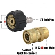 MESIN Hose connector to jet cleaner machine M22 15 mm 1/4 or 3/8 inch
