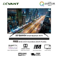 COD ♀Devant 50-inch Smart Quantum 4K TV with FREE Wall Bracket and Soundbar - 50QUHV04