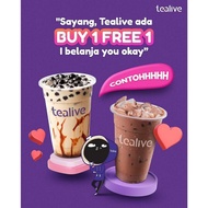 🥤 Tealive First 5x RM5 + Buy 1 Free 1 + Buy 3 Free 1 Voucher 🥤