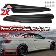 1 Pair Matte Black Rear Bumper Aprons Valance Lip for -BMW E90 E91 E92 E93 M3