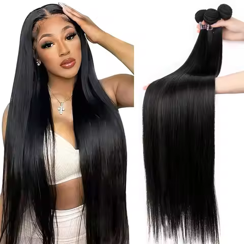 Bone Straight Human Hair Bundles Brazilian Human Hair Weave 100% human hair 8-32 Inches long Remy Ha