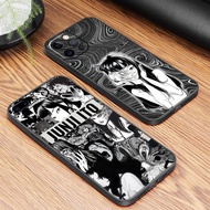 Soft black TPU color phone case for iPhone 14 15 Plus Pro Max TF23 junji ito Anti fall design