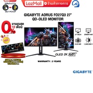 [ผ่อน 0% 10 ด.]GIGABYTE AORUS FO27Q3 27" QD-OLED MONITOR(OLED 360Hz)/ประกัน 3 Years