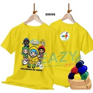 Yubileum TSHIRT 2025 FREE NAME / LOGO CHURCH T-SHIRTS LUCE & FRIENDS MASKOT PAROKI COMMUNITY EVENT C