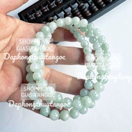 Jadite blue Ng0c necklace, size 7,5mm, standard product, 10A svip flying flower