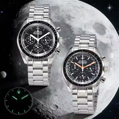 40mm Moons Men's Watch VK63 Movement Watch for Man Fashion Watch Waterproof Chronograph AR Sapphire 