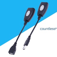 [New] USB 2.0 To RJ45 Adapter Up To 150ft USB To RJ45 Extension Adapter Support Cat5/RJ45/Cat6 Patch