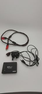 送HDMI cable / Portta HDMI 5入1出 切換器 (V2.0 5x1 Switcher) Model no. N2SWT51 (無盒/吾見左 紅外線遙控器) 和  2 x Mini