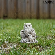 Tianshan Snowy Owls Garden Stake, 2D Acrylic Birds Yard Art Stake, Waterproof Outdoor Garden Owl Dec