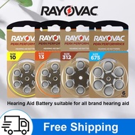 Hearing Aid Battery 60 PCS 10 Cards Zinc Air Batteries RAYOVAC PEAK Hearing Aids Batteries A10 A13 A