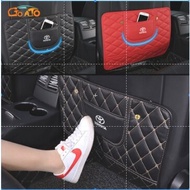 Car Seat Back Anti Kick Pad Leather Waterproof Car Seat Back Protector Cover With Storage Bag For To