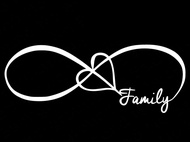 Legacy Innovations LLI Family Love Infinity Symbol | Decal Vinyl Sticker | Cars Trucks Vans Walls La