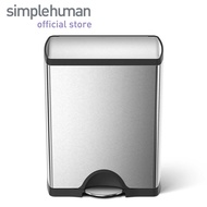 simplehuman rectangular step bin brushed stainless steel (50L)