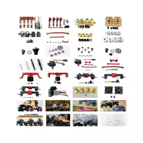 Fms 1:24 1:18 Fcx Xiaoqi K5 Crusher V2 LC80 Metal Accessories Servo Shock Absorber Front Rear Axles 