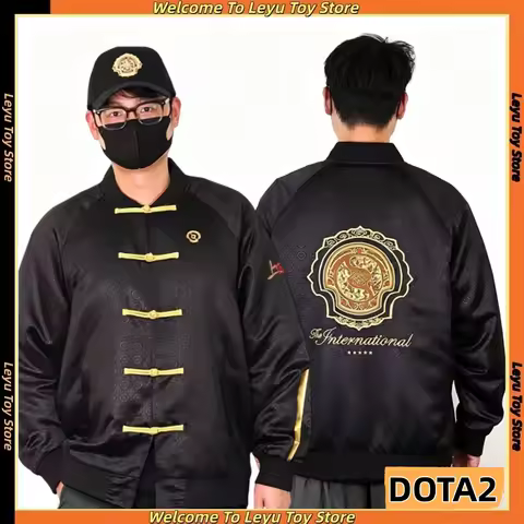 DOTA2 TI2026 The International Series Player Jacket Chinese Elements Button Stand Collar Coat Game F