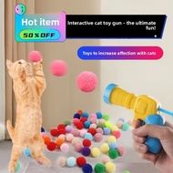 Interactive Cat Toy Ball Launcher Gun - Safe Plush Ball Shooter for Cats, Exercise & Boredom Relief