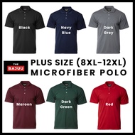 (8XL-14XL) PLUS SIZE Microfiber Polo T-Shirt/Jersi Polo T-Shirt/Jersey Polo Shirt/Baju Berkolar/Baju Kolar/Baju Lelaki/Microfiber Kolar/Jersi Kolar/Saiz Besar Baju/Large Size T Shirt (Polo)