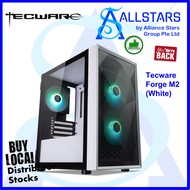 (ALLSTARS : We Are Back Promo) Tecware Forge M2 (White) TG MATX / micro-ATX Chassis / 3xARGB Pre-installed / No ARGB controller (TWCA-FOGM2A-WH) (Warranty 1year on Fans/Switch)
