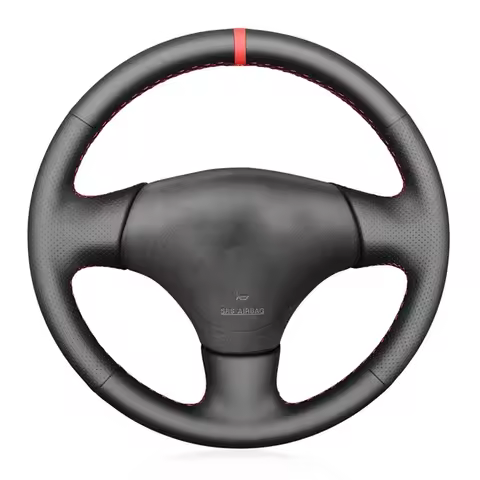 Black Faux Leather Car Steering Wheel Cover For Mazda MX-5 MX5 Miata NB 1998-2005 RX-7 RX7 1999-2002