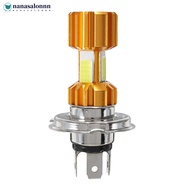 NANASALONNN 1Pc H4 LED 3 COB Motorcycle Headlight Bulb 6000K Hi/Lo Beam Light White 2000LM 18W U8X5