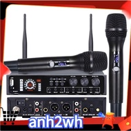 【A-NH】Wireless Microphone System Single Cordless Microphone Set Single Cordless Microphone Set Black for Karaoke Home Church