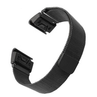 26mm Easy Fit Milanese Watchband Quick Release Band for Garmin Fenix 3 / HR / 5X Magnet Strap Wrist