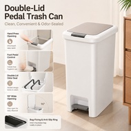 Double Opening trash can dustbin for kitchen pedal dustbin with lid kitchen bin garbage