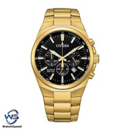 Citizen AN8173-51E Quartz Chronograph Black Analog Gold Tone Men's Casual Watch